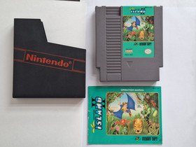 Adventure Island II 2 Nintendo NES With Manual & Oem case cleaned & tested works