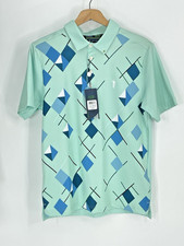 NWT William Murray Men's Small Chip And Chad Golf Polo Geometric Pattern