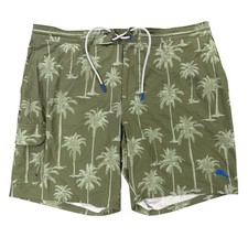Tommy Bahama Mens Baja Palmero Swim Board Shorts Size XL Green Palm Tree 8"