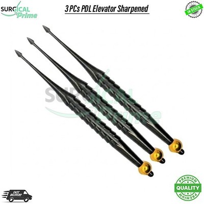 3 PCs PDL Elevator Sharpened Straight Spade Proximator Dental Instruments Set SS