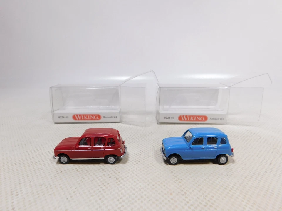 Wiking 1:87 H0 2x Modell Auto Renault R4 0224 01 0224 49 NEUW+OVP #EG643-0,5 - Bild 2 von 4