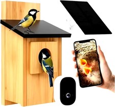 Solar Bird Box with Camera WiFi 5MP, Live View App, Night Vision, Motion Alerts
