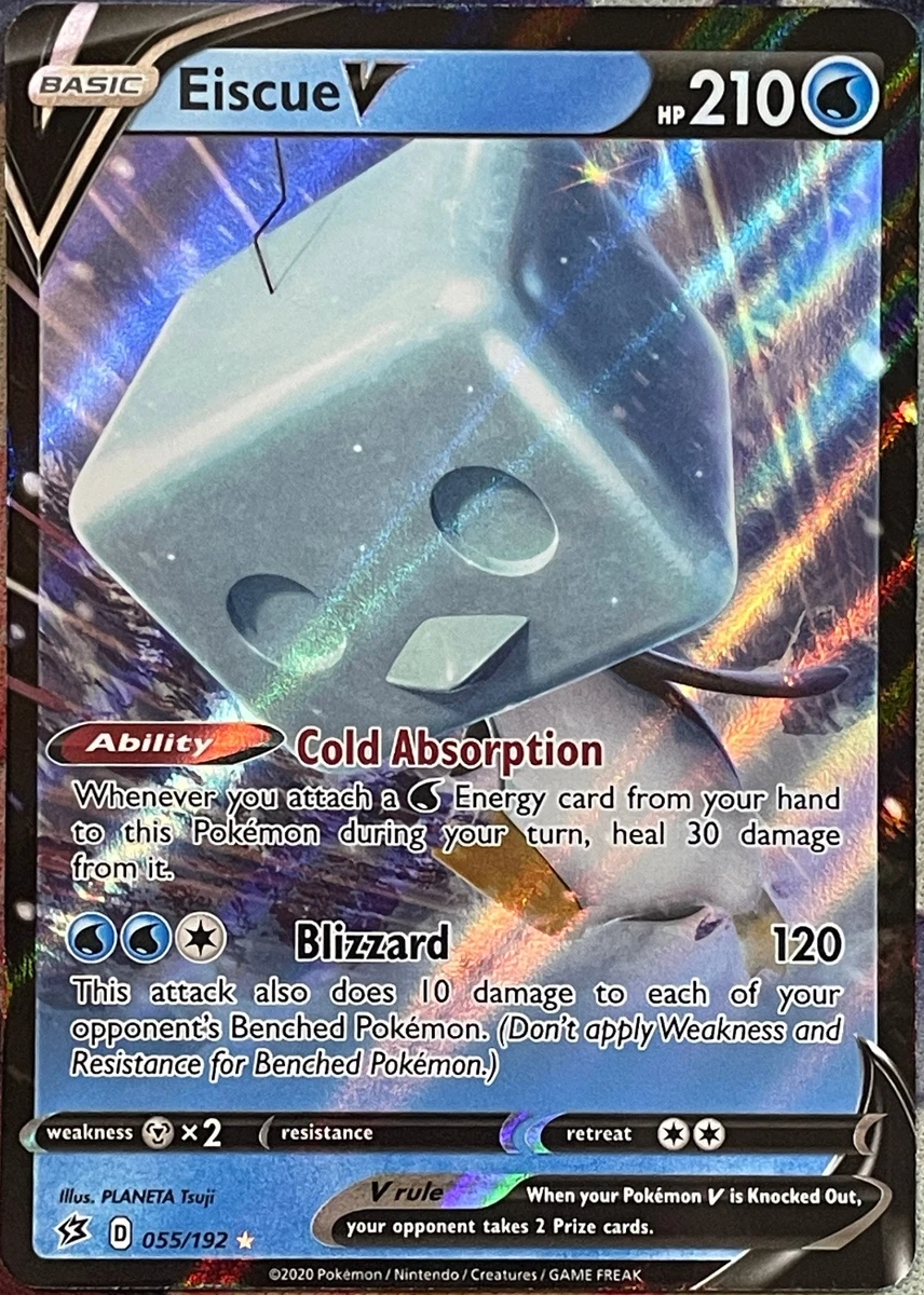eiscue v pokemon card price - Sword & Shield - Rebel Clash - Eiscue-V Water / 210 / Basic Card Text Eiscue V - SWSH02: Rebel