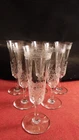 Set of 6 Baccarat Crystal Champagne Flutes Lafayette Model