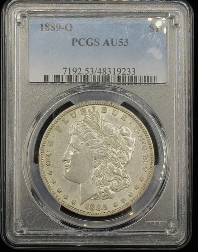 1889-O Morgan Dollar $1 PCGS AU53 New Orleans Silver One US Coin BETTER DATE!