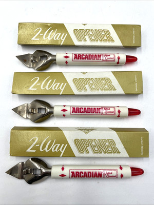 Arcadian Allied Chemical Co. 2-way Can & Bottle Opener Lot Of 3 Ag Farm Farming