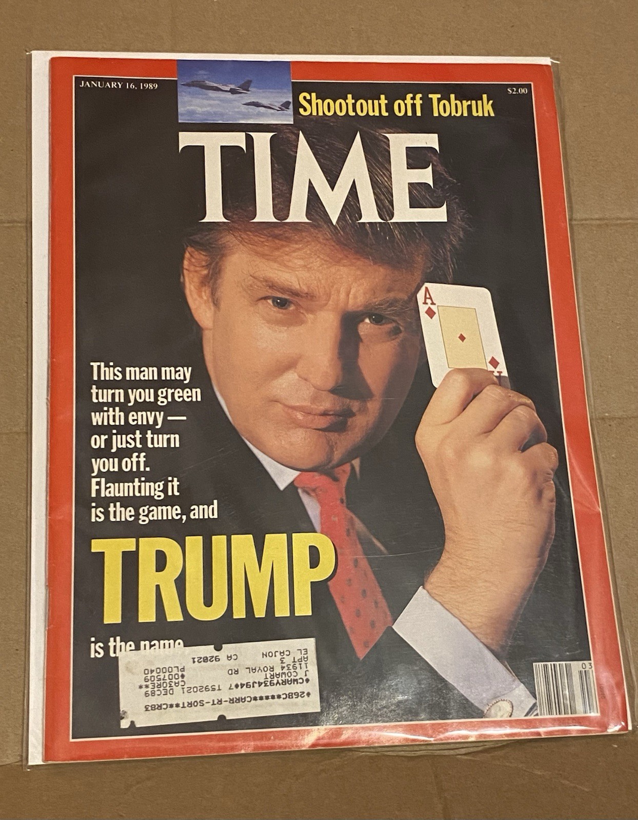 Time Magazine January 16, 1989 Donald Trump