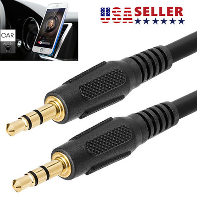 3.5mm Cable Male to Male Stereo Audio Speaker iPad PC Car Auxiliary AUX Cord USA