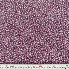 Vintage Peter Pan Fabrics Florals on Purple Cotton Fabric by the HALF YARD