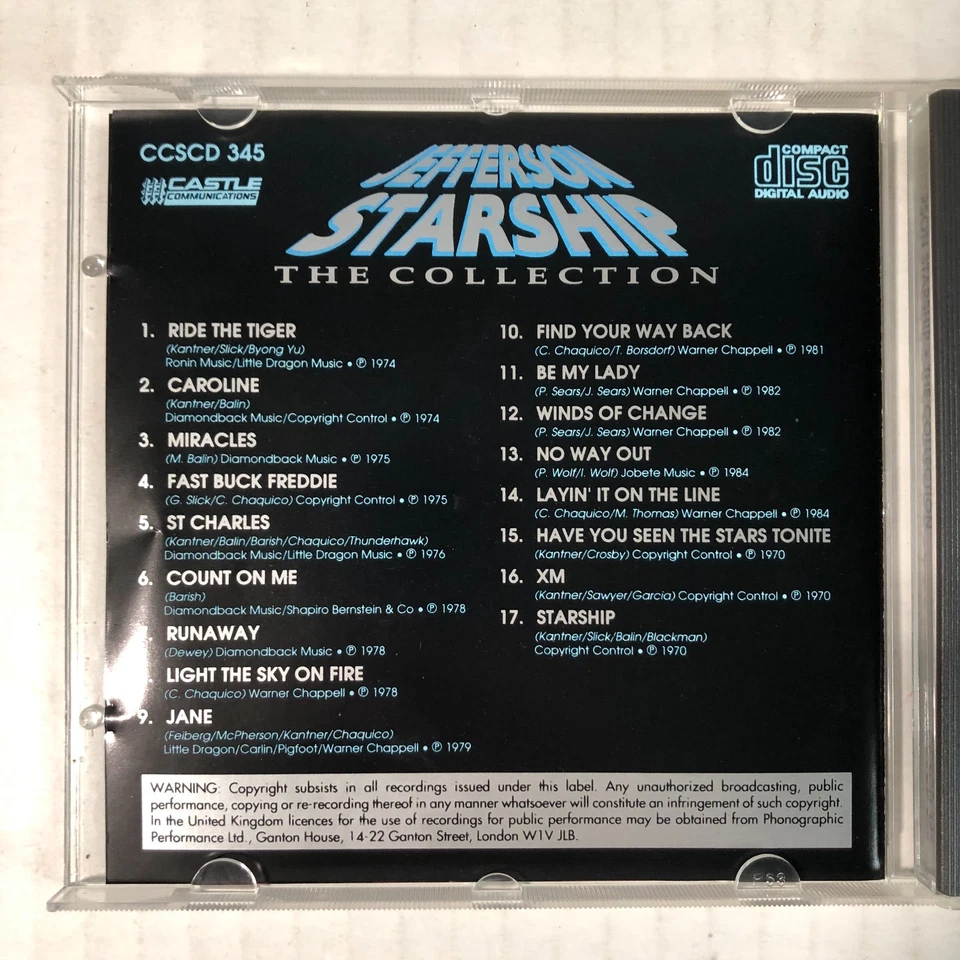 Jefferson Starship - The Collection - Jefferson Starship CD Near Mint Disc - Image 2 of 4