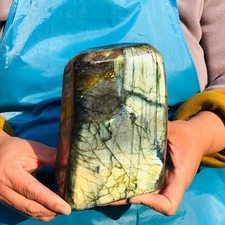 4.66LB Natural labradorite freeform  quartz crystal mineral healing decor gift