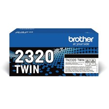 Brother TN-2320 Twin, Cartouche de Toner Original, Noir, Pack de 2 Lot de 2 Tone
