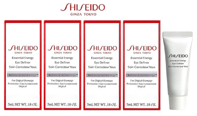 SHISEIDO Essential Energy 20 ml Eye Definer Neu & Ovp 4 x 5 ml Correcteur Yeux