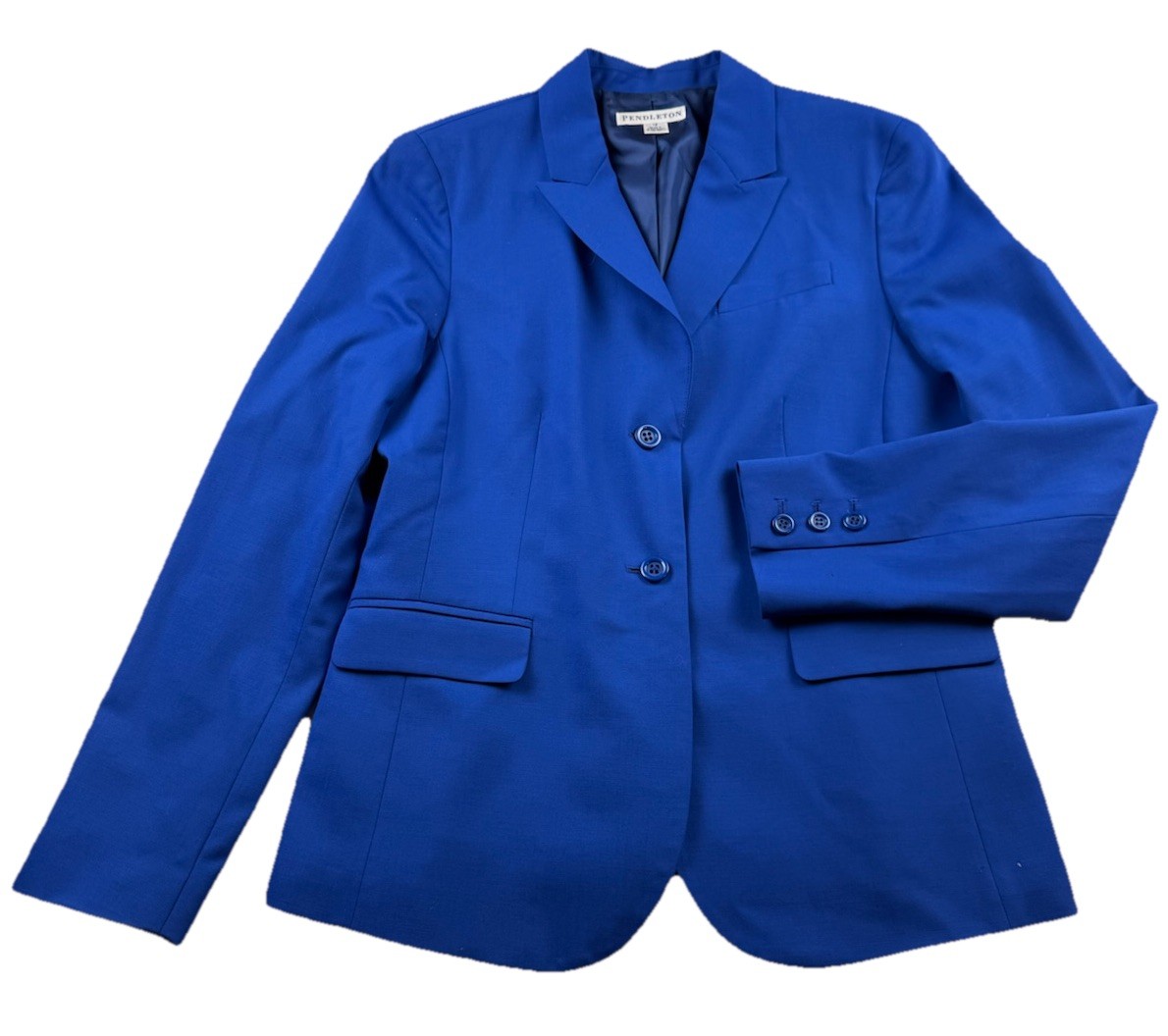 Pendleton Royal Blue Two Button Blazer Women’s Si… - image 2