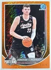 2025 Bowman Basketball Orange Shimmer Refractor Donovan Clingan #BCV-188