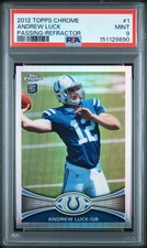 2012 Topps Chrome Andrew Luck #1 Passing Refractor RC PSA 9
