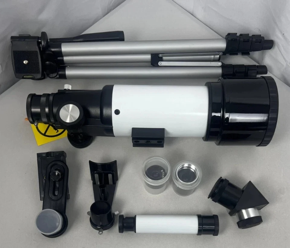 OYS Telescope 70mm Aperture 400mm Refractor Portable Astronomy White –Used - Image 2 of 4