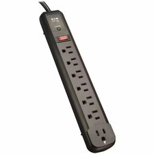 Tripp Lite Tlp74rb Outlet Strip, Surge, Right Angled, 7 5-15R, 5-15P, 4 Ft.,