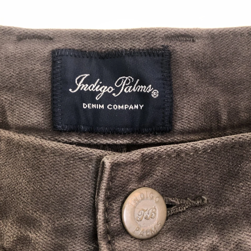 Pantalones de mezclilla elásticos Indigo Palms calce relajado moca para hombre 40x32 súper suaves de colección Foto 2 de 4