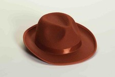 Red Felt Adult Costume Fedora One Size
