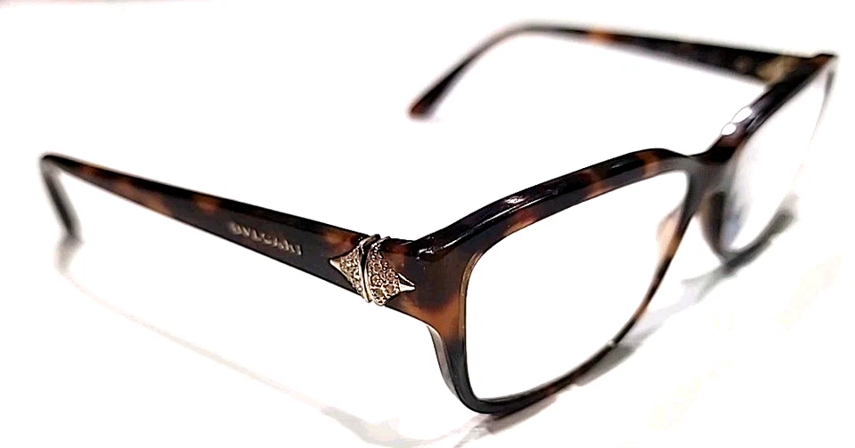 BVLGARI 4086 5243 Marco de Anteojos Marrón Tortuga Ovalado 54-17 135 Italia LEER Foto 3 de 4