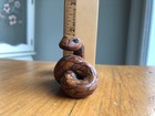 Vintage Carved Wood Japanese Netsuke Coiled Snake Very Detailed Lovely Patina — photo 4