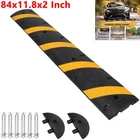 84x11.8x2" Speed Bump Rubber Speed Bumps 2 Channel Modular Speed Hump 25000 lbs