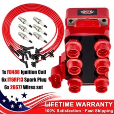 Ignition Coil + Wire Set +Spark Plug for Ford Mustang Mazda Mercury Jaguar FD488
