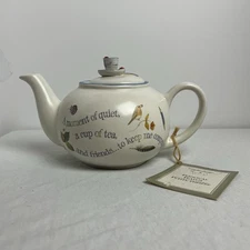 NEW 1999 Marjolein Bastin Personal Teapot Nature Friendship Poem Hallmark