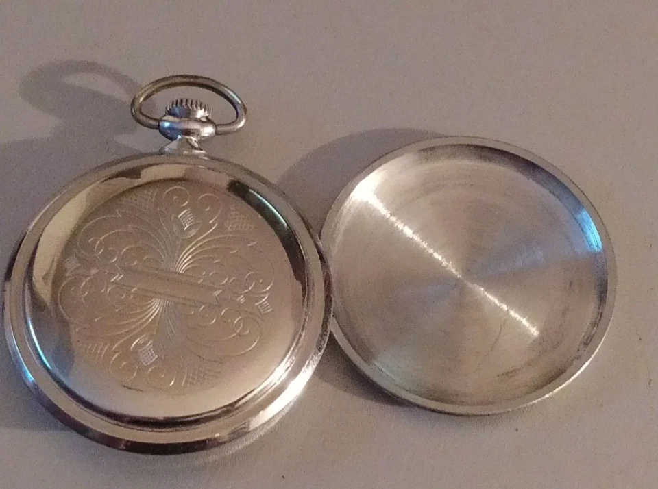 1940's Vintage GERMAN Military Mechanical Pocket watch UMF RUHLA SATURN WW2 - Image 4 of 4