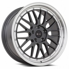 Vors Wheels Rim Vr8 18x8 5x110 Et35 73.1cb Hyper Black Machine Lip Chrome Rivet