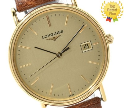 *MINT* Vintage LONGINES L4.720.2 Gold Dial Quartz Men's Watch From JAPAN