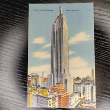 POSTCARD Empire State Building New York City Irving Underhill Tichnor Bros. Inc
