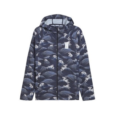 PUMA Saysky Graphic Full Zip Jacket Mens Blue Casual Athletic