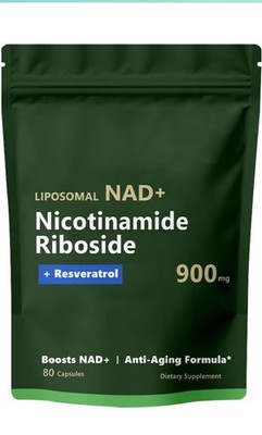 NAD+ 900mg Liposomal Nicotinamide Riboside Resveratrol Anti-Aging Energy