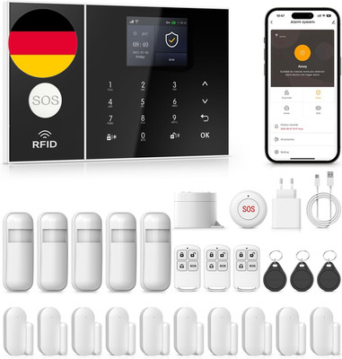 PGST GSM Wifi Funk Alarmanlage Haus - Smartphone App Und Sms/Anruf - Mit Sirene 