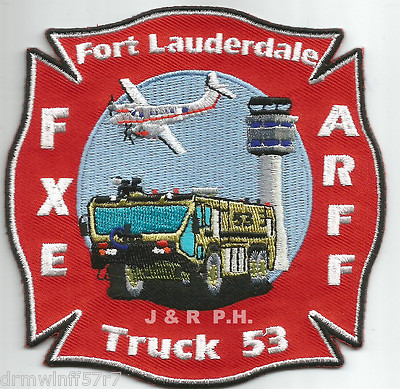 Fort Lauderdale  Truck - 53, FL  ''A.R.F.F. - FXE''  (4'' x 4'' size)  fire patch
