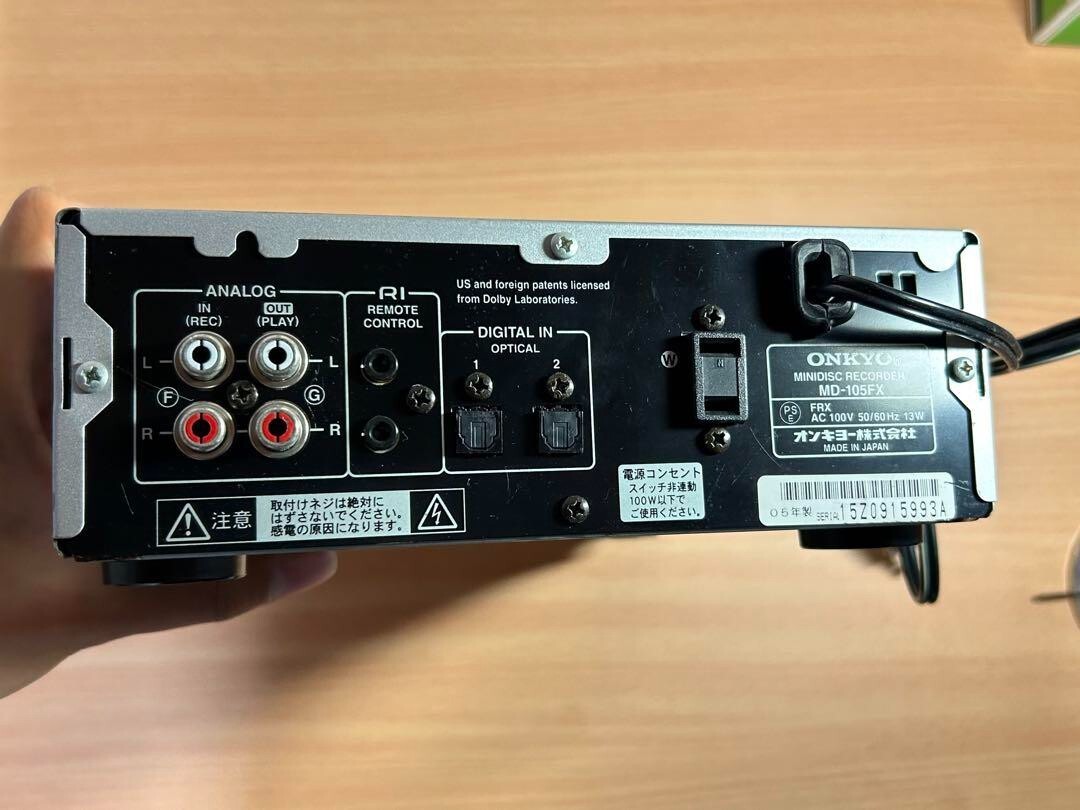 Junk ONKYO Hi-MD Mini Disc Recorder MD-105FX AC100V Japan for sale