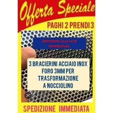  Lamiera forata acciaio inox  x braciere stufe a pellet trasfomaz. A NOCCIOLINO.