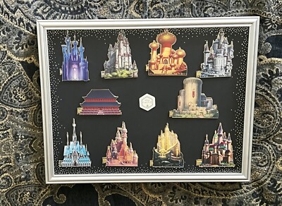 Disney Castle Collection Complete Pin Set With Display Case | eBay