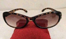 Women Foster Grants Cat Eye Sunglasses Brown Lepard Print NWOT