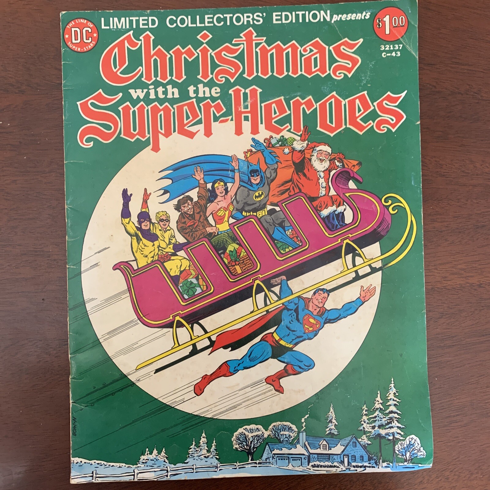 1976 LIMITED COLLECTORS EDT. DC COMICS CHRISTMAS WITH THE SUPER -HEROS 32137C-43 - Picture 1 of 3