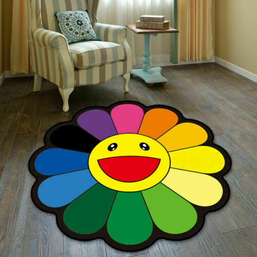 New Floor Rug Carpet Bedroom Doormat Non-Slip Chair Mat Takashi Murakami Cool Ve - Picture 2 of 3