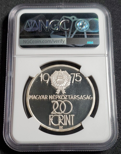 1975 HUNGARY 30 Yrs of LIBERATION Proof Silver 200 Forint Coin NGC PF 65 UC - Picture 4 of 4