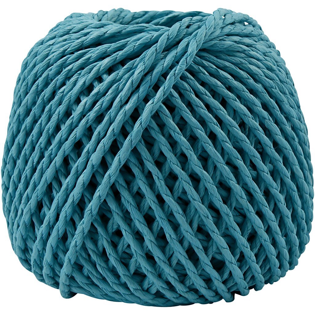 Paper Yarn, thickness 2,5-3 mm, turquoise, 150 g