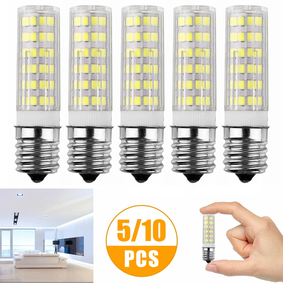 5/10Pcs E17 LED Dimmable Corn Light Bulbs Base Microwave 7W Appliance Lamp Bulb - Image 2 of 4