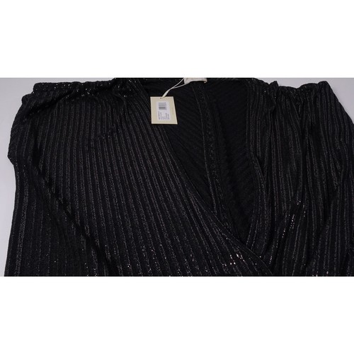 NWT Ramy Brook Women's Margie Black Silver Knit Sleeve Top S NWT 295 - Picture 7 of 10