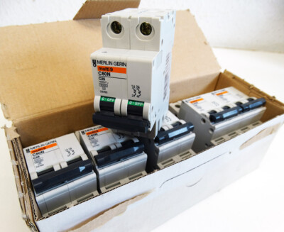 6x Merlin Gerin multi9 C60N 2P C 25A  23760 Leitungsschutzschalter -unused/OVP- 