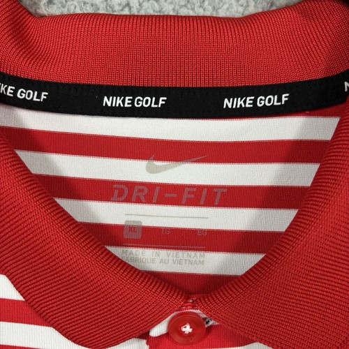 Camicia atletica Nike Golf Polo Dri Fit, Kunsan AB, maniche corte a righe uomo XL - Foto 3 di 16