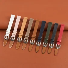 10mm 12mm 14mm High Quality Genuine Cowhide Leather Watch Strap Band Women